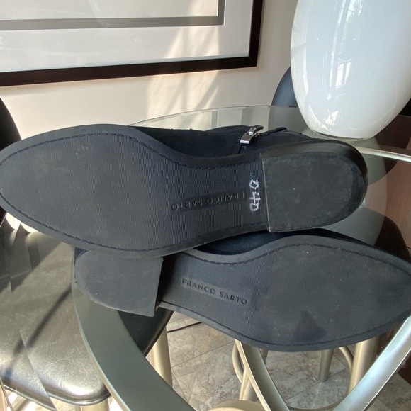 Black Leather Nubuck / Suede Boots/ booties with low heel. - Picture 8 of 15